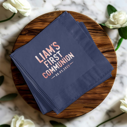 Custom First Communion Napkins Personalised Party product
