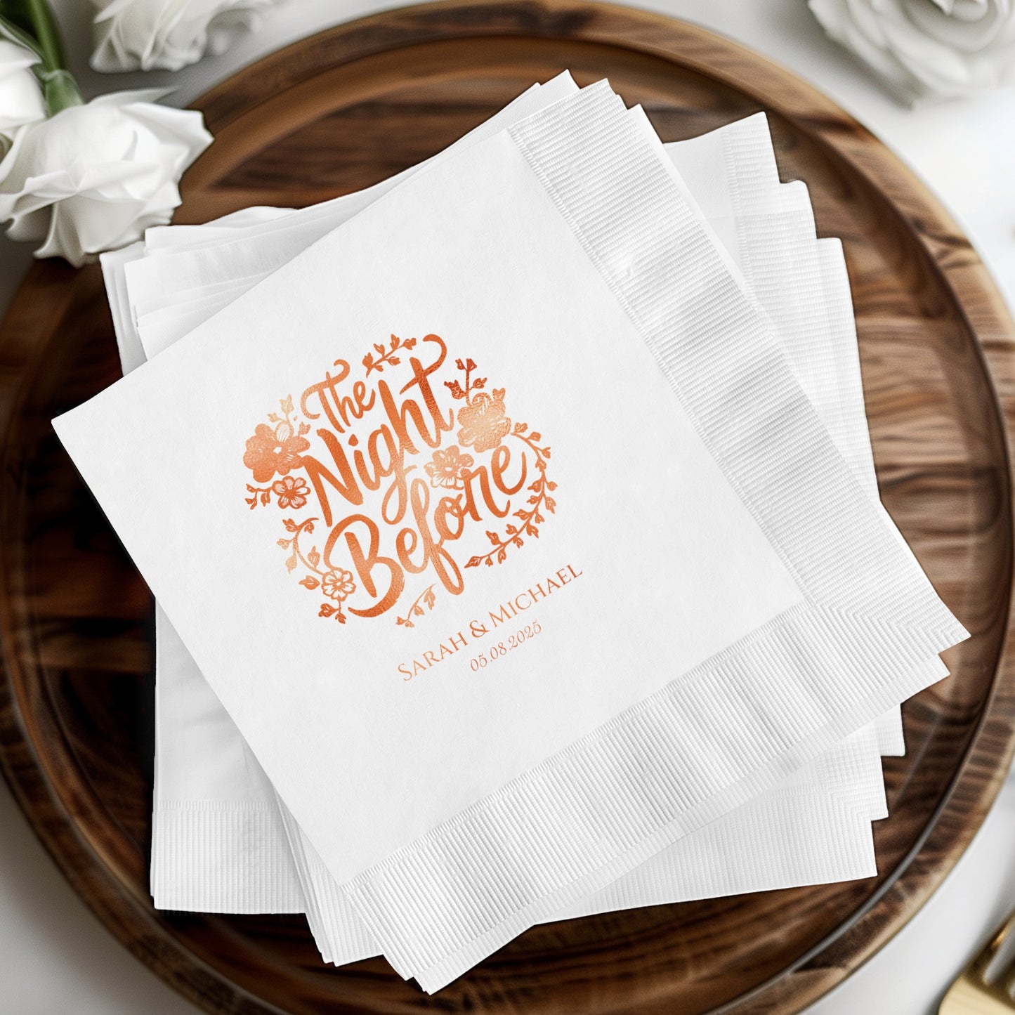 The Night Before Printed Folded Napkin product