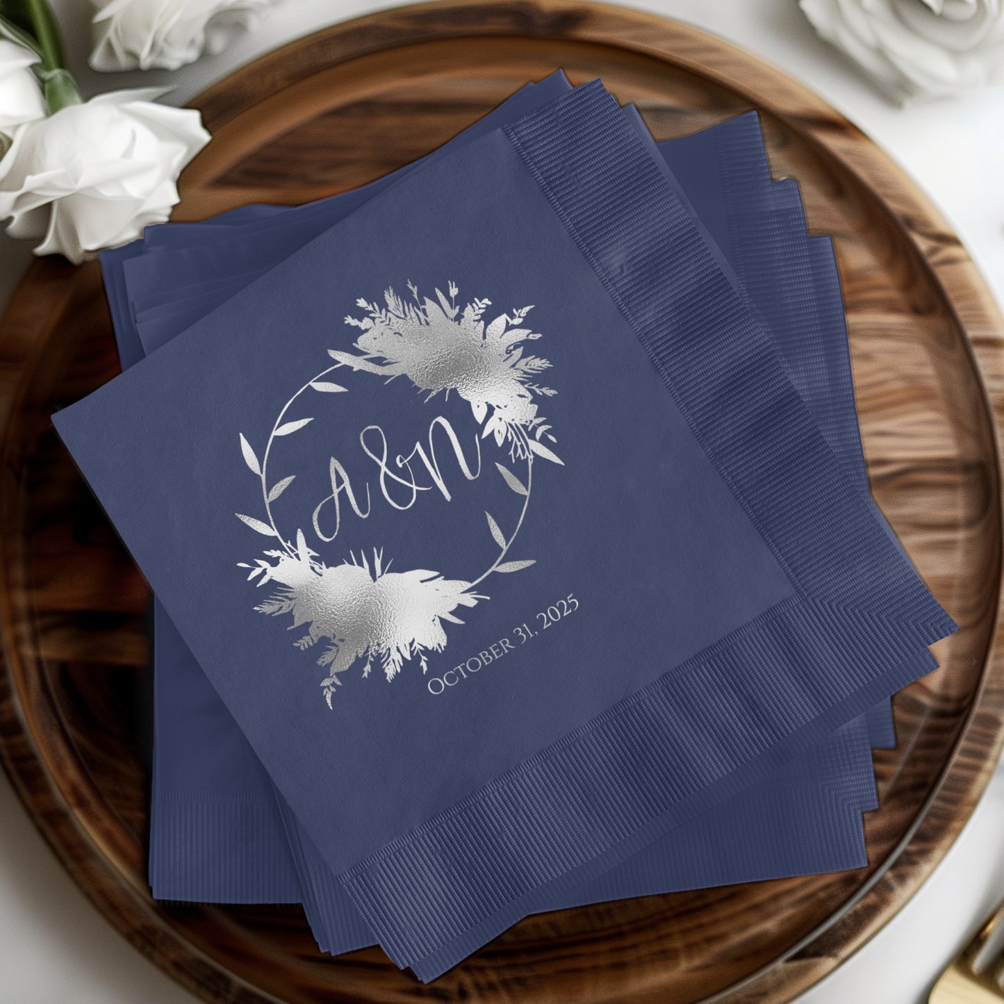 Elegant Personalized Wedding Napkin product