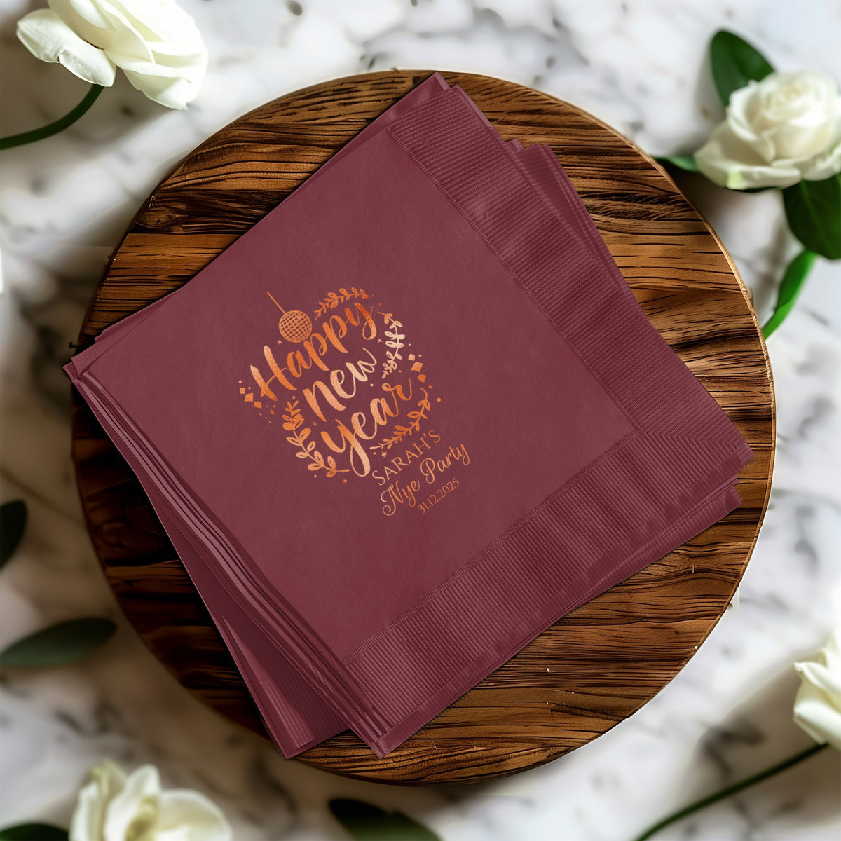 Happy New Year Party Event Custom Napkin product