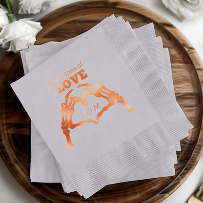 Skeletons of Love Personalized Napkins product