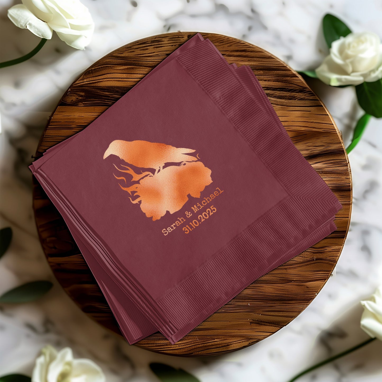 Personalized Wedding Date Design Napkin product