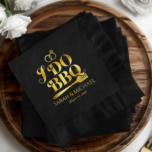 I Do BBQ Custom Wedding Napkins Event Product