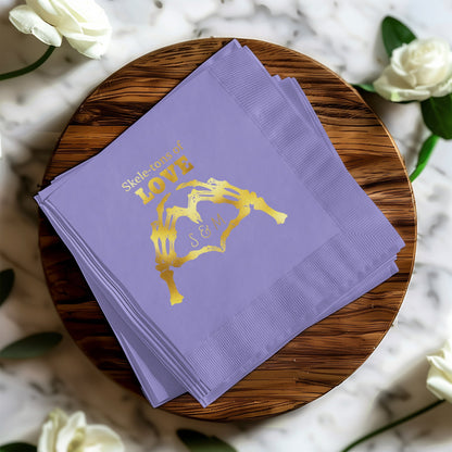 Skeletons of Love S&M Custom Party Napkins product type