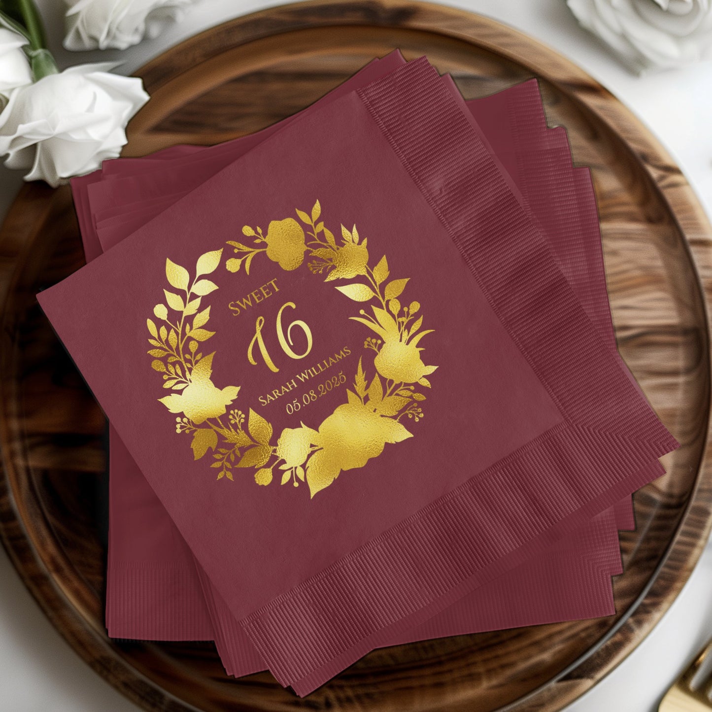Custom Sweet 16 Personalized Party Napkins product