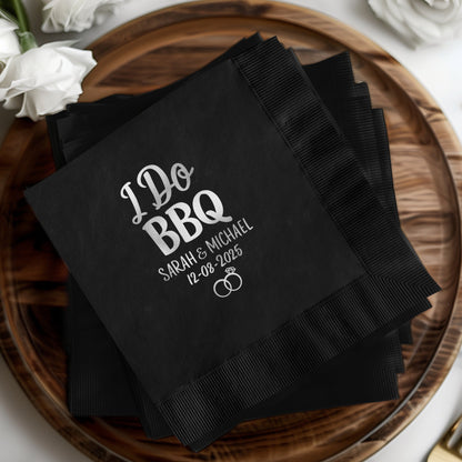 Custom I Do BBQ Design Wedding Party Napkins product