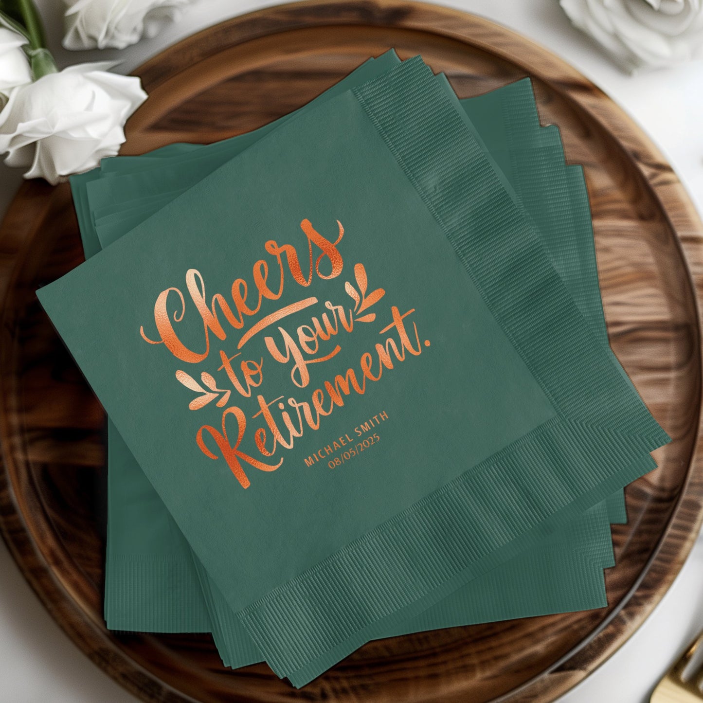 Cheers to Your Retirement Printed Table Napkins product type