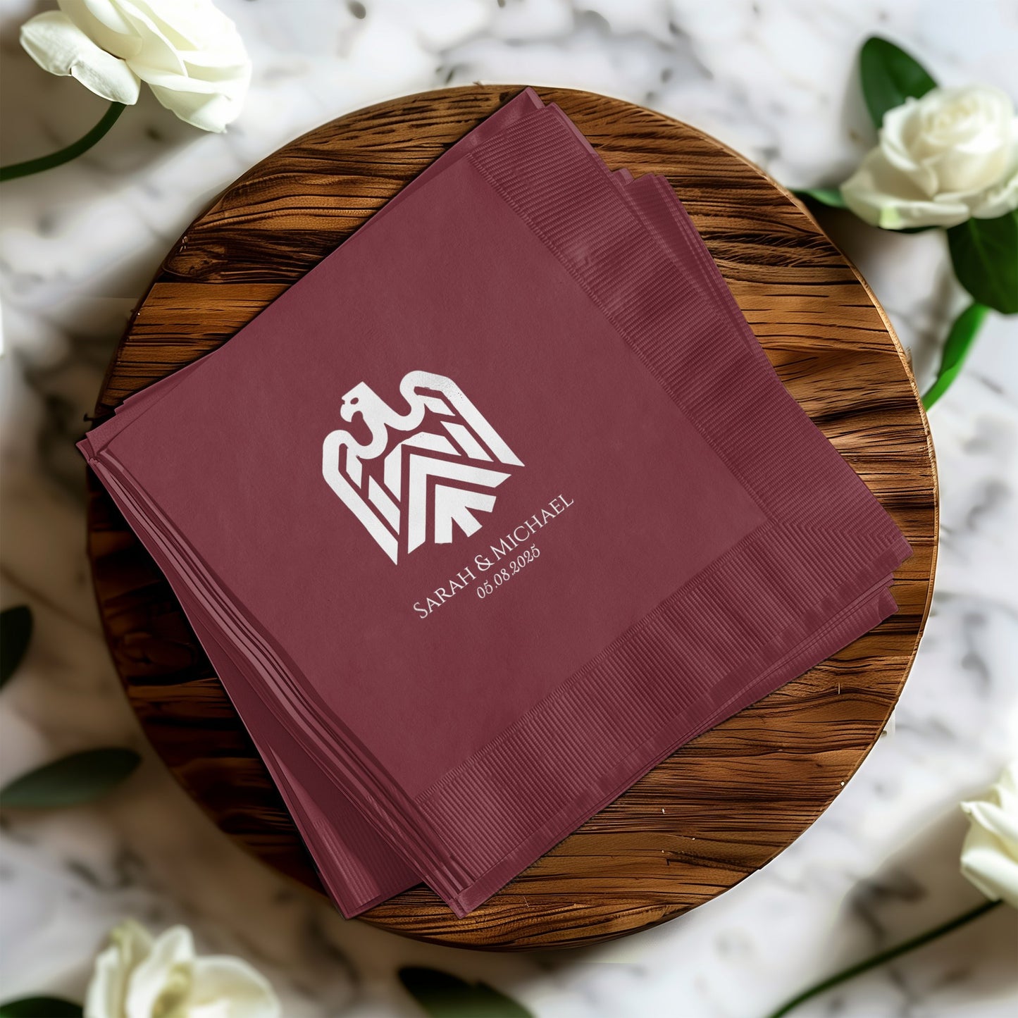 Custom Monogrammed Wedding Party Napkins product