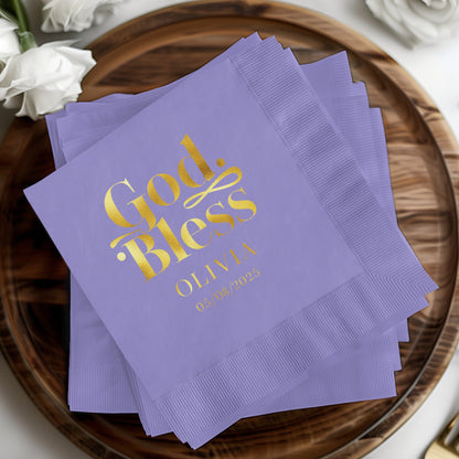 God Bless Olivia Custom Event Party Napkins product type