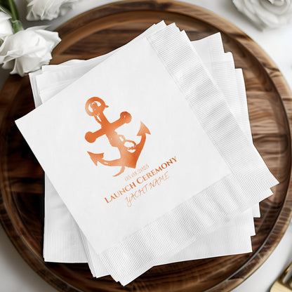 Launch Ceremony Custom Yacht Name Napkins product type