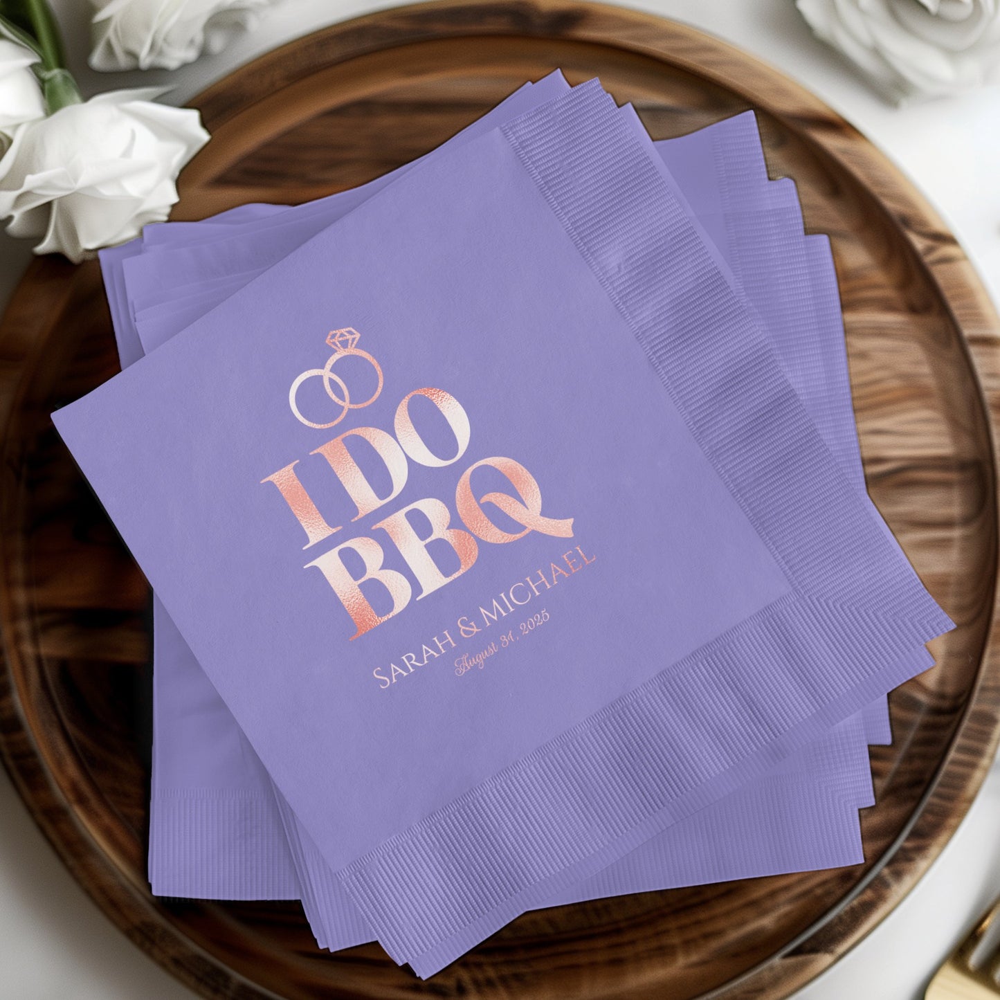 I Do BBQ Personalized Wedding Napkins product type