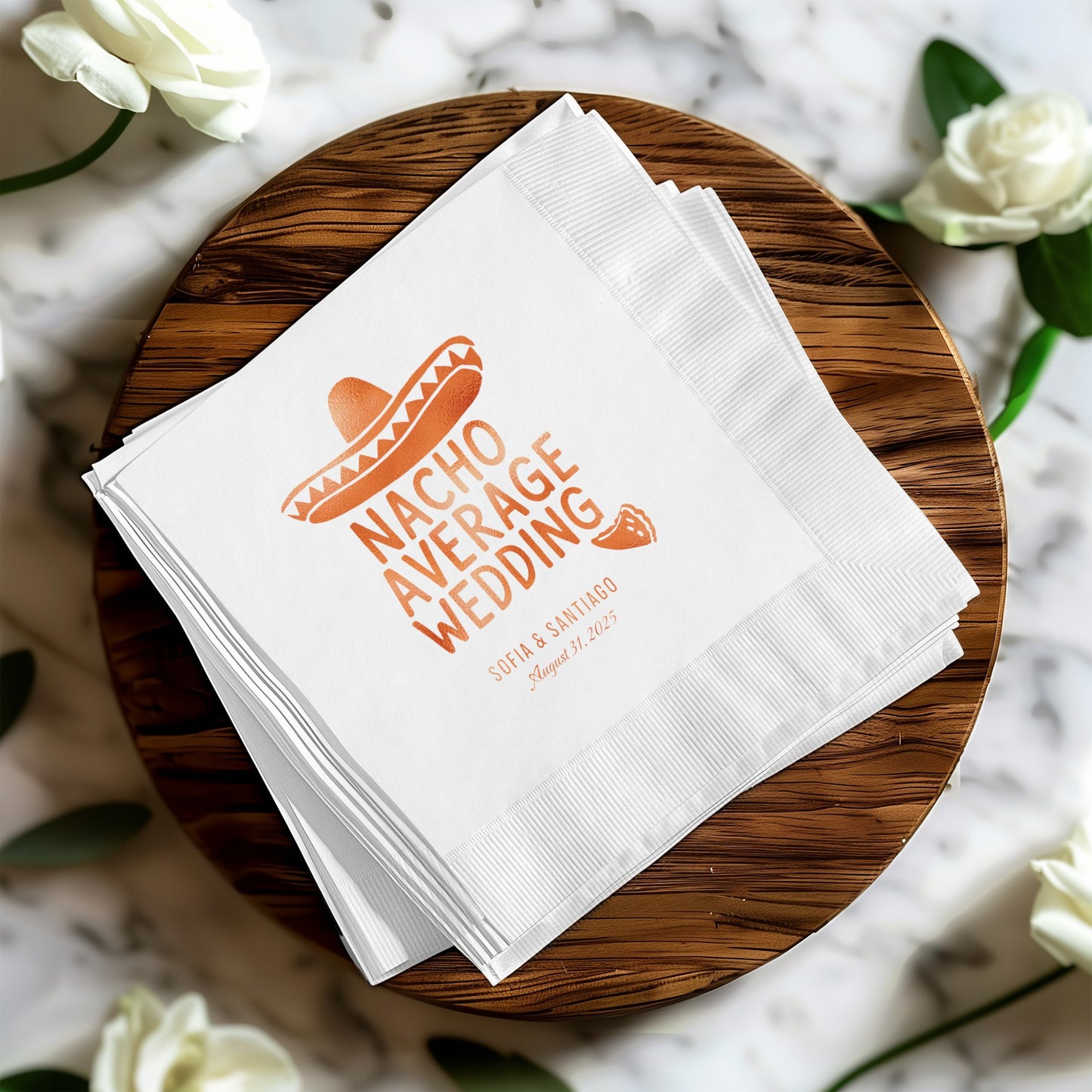 Nacho Average Wedding Event Custom Napkin product type