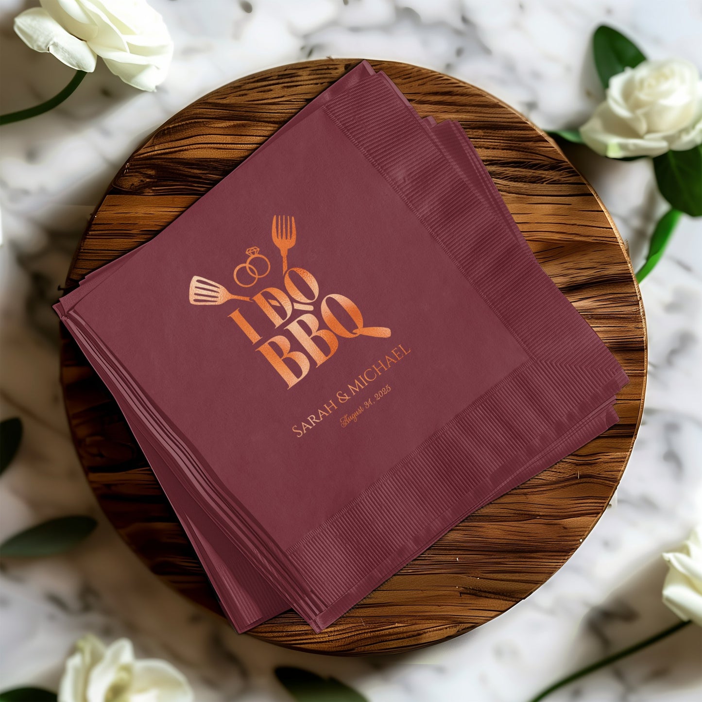 Elegant Custom I Do BBQ Wedding Napkin Product