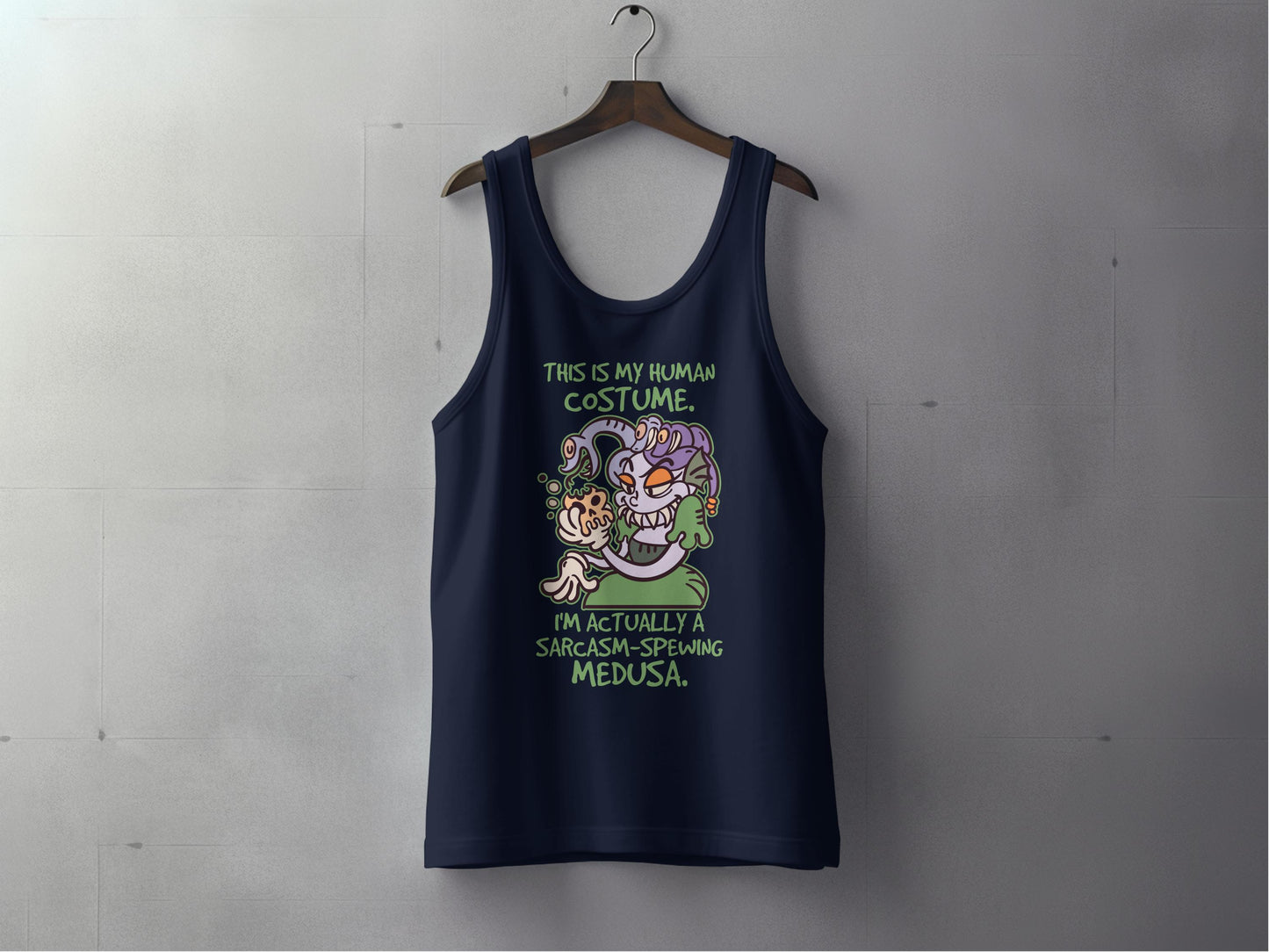 This Is My Human Costume Sarcasm Medusa Tank Top product
