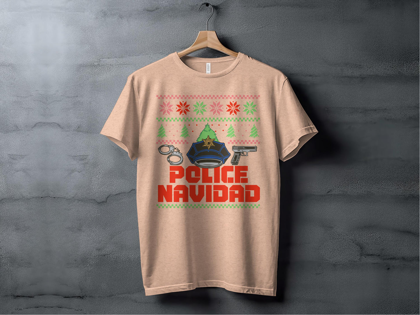 Police Navidad Christmas T-Shirt holiday graphic product