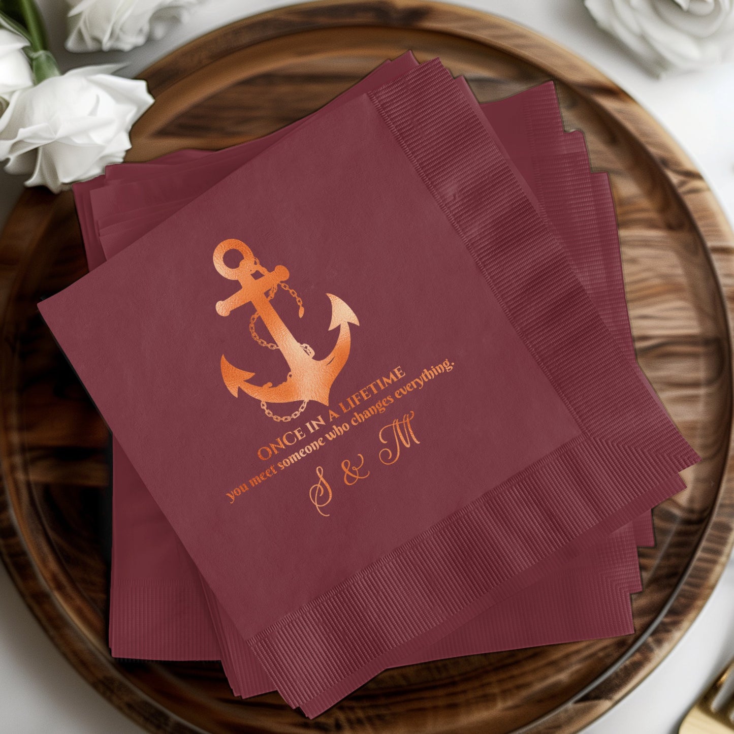 Once in a Lifetime Anchor Design Napkin product
