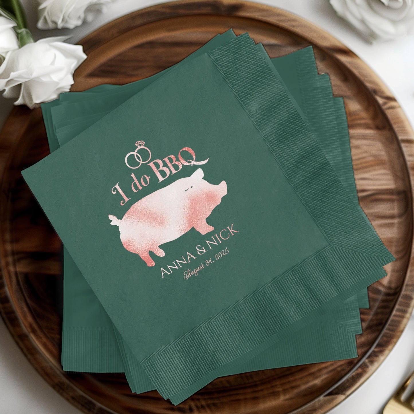 Personalized I Do BBQ Wedding Napkins Product
