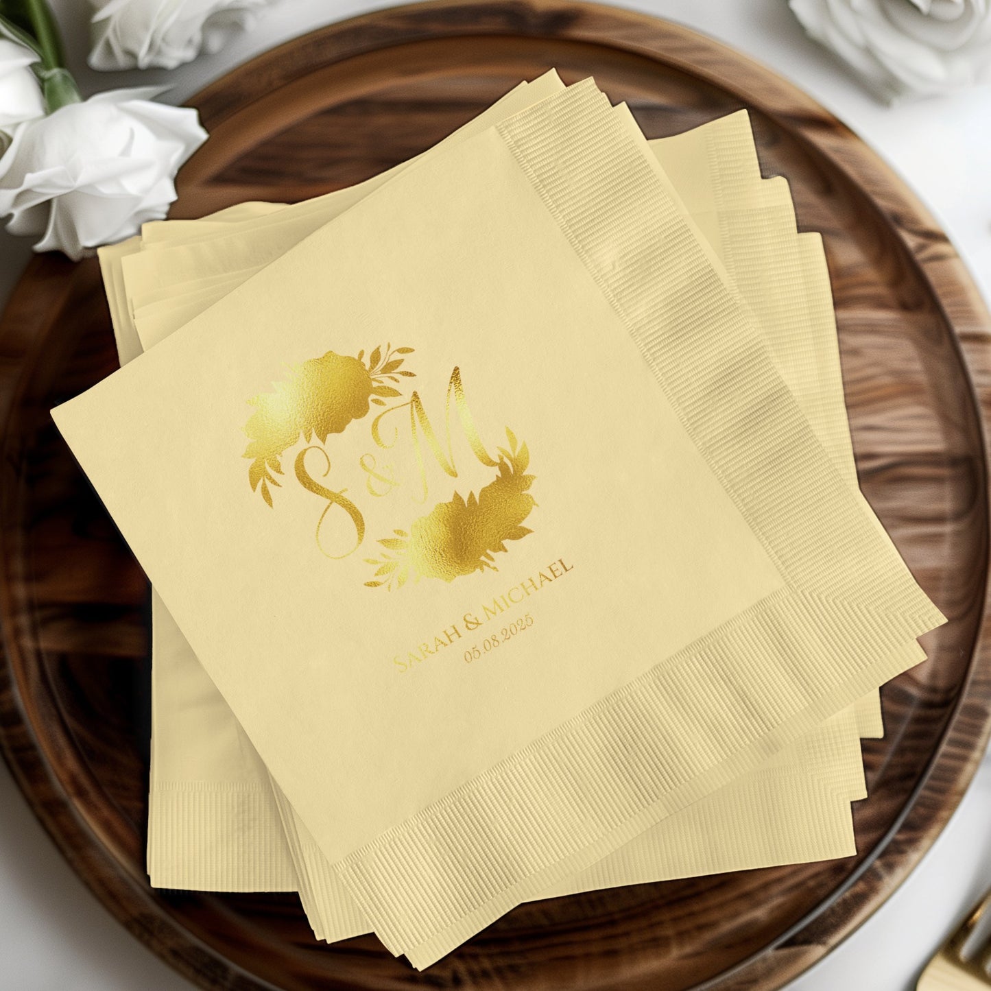 Personalized Monogrammed Wedding Napkins product