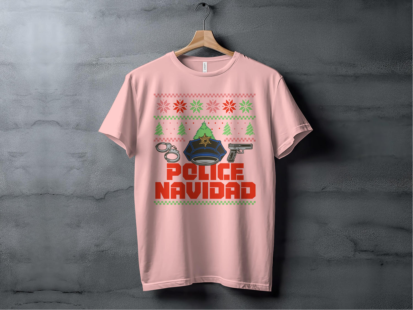 Funny Police Navidad Christmas Themed T Shirt product