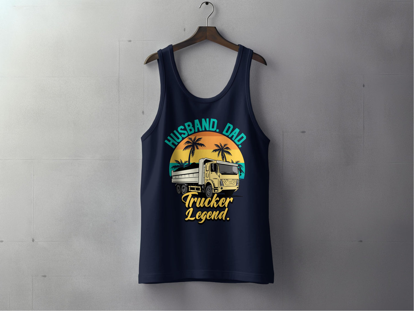 Husband Dad Trucker Legend Graphic Tank Top product