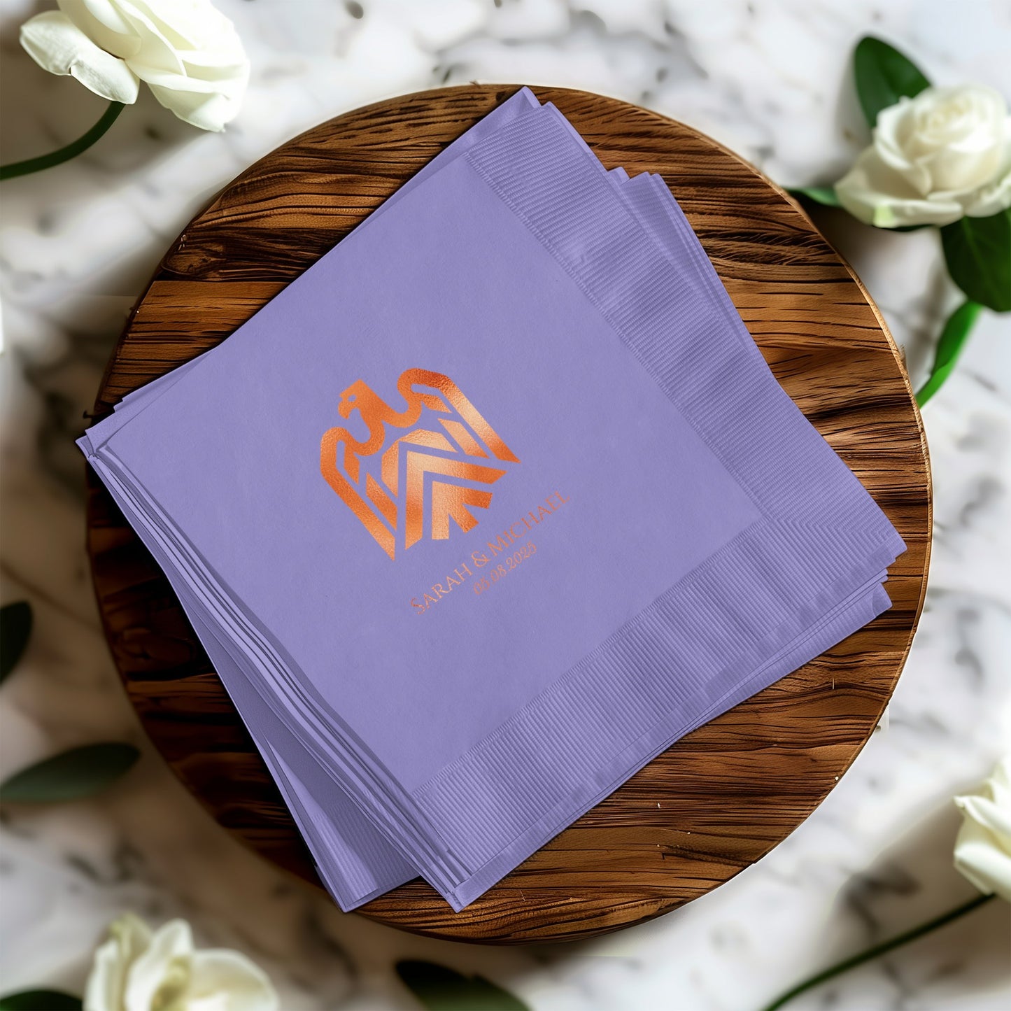 Elegant Custom Purple Napkins for Special Events product