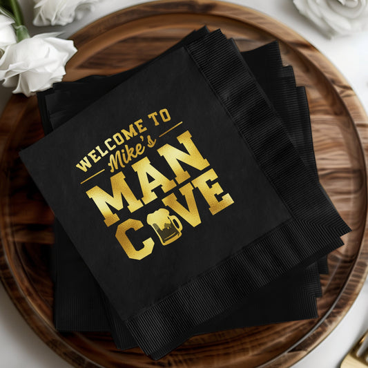 Welcome to Mike's Man Cave Decorative Napkins product
