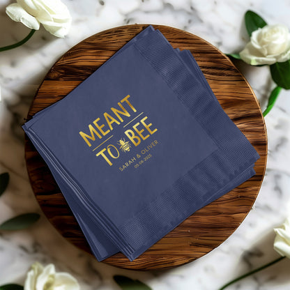 Meant To Bee Personalized Napkins Wedding Product