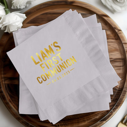 Liam's First Communion Customized Napkins product type