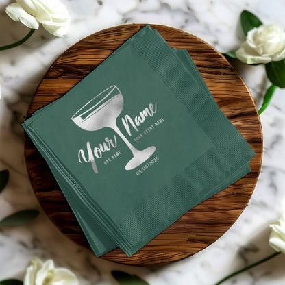 Personalized Green Party Celebration Napkins product