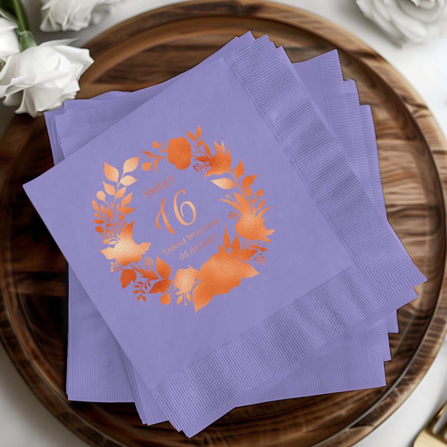 Sweet 16 Custom Printed Decorative Napkins product type