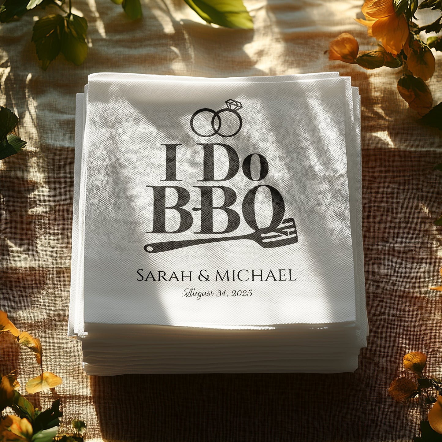 I Do BBQ Personalized Wedding Napkins product type
