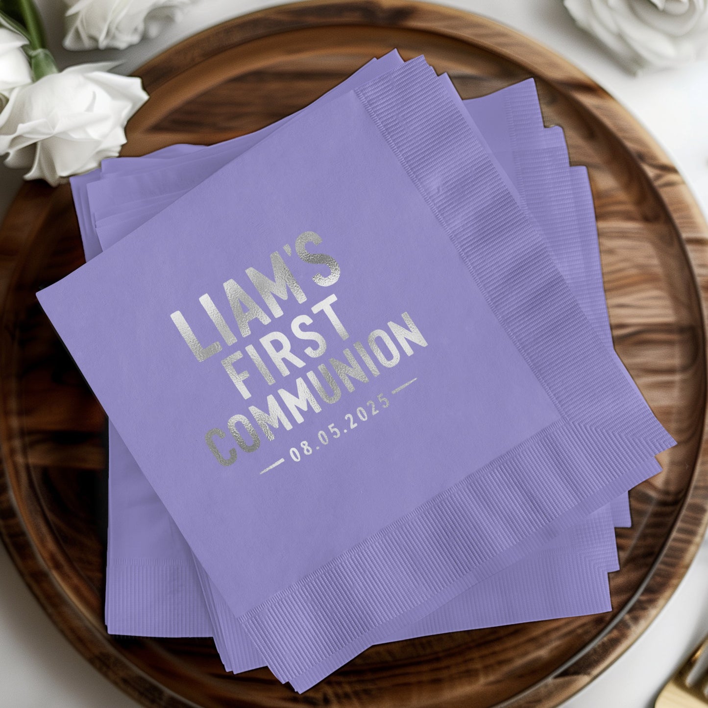 Liam's First Communion Custom Napkin product type