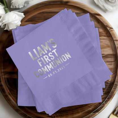 Liam's First Communion Custom Napkin product type