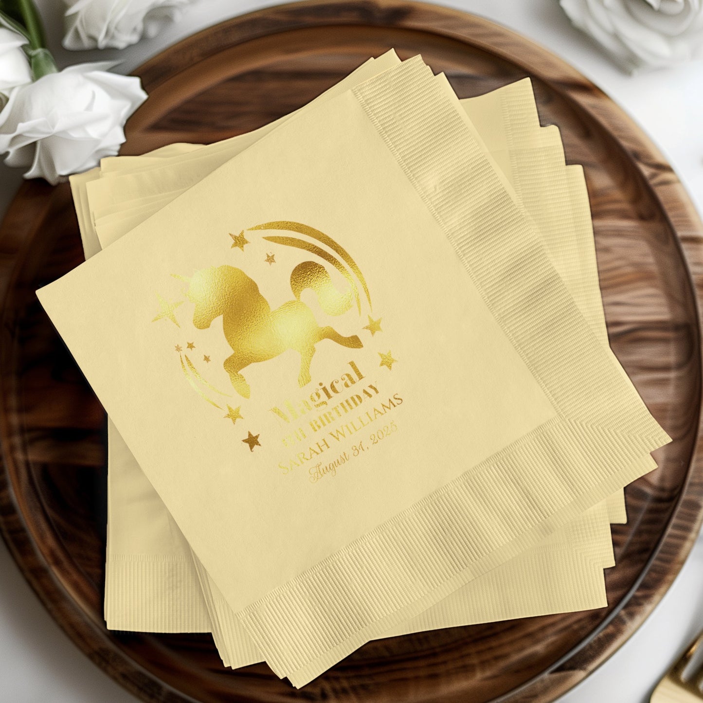 Enchanted Unicorn Theme Celebratory Napkin product