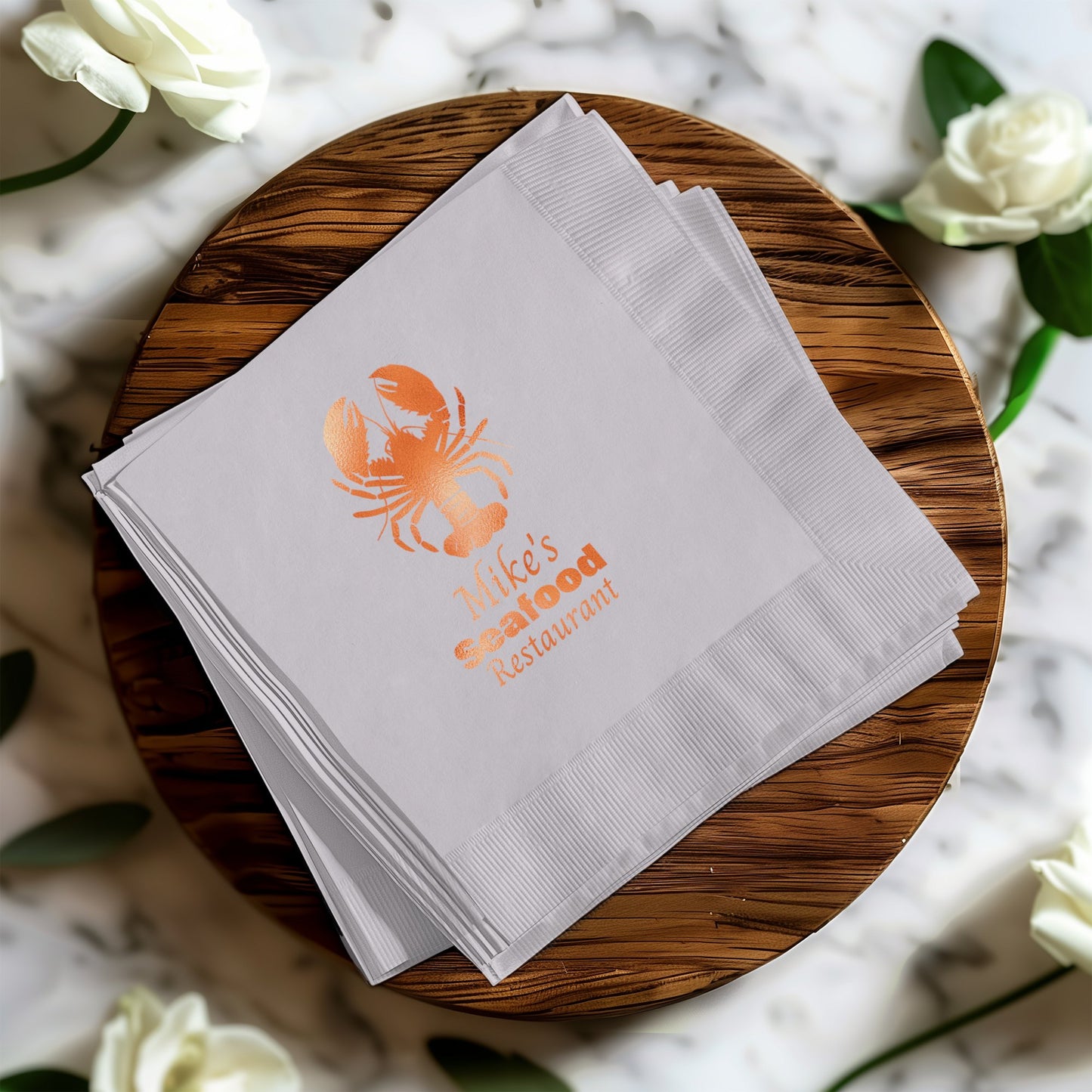 Mike's Seafood Restaurant Custom Napkins product