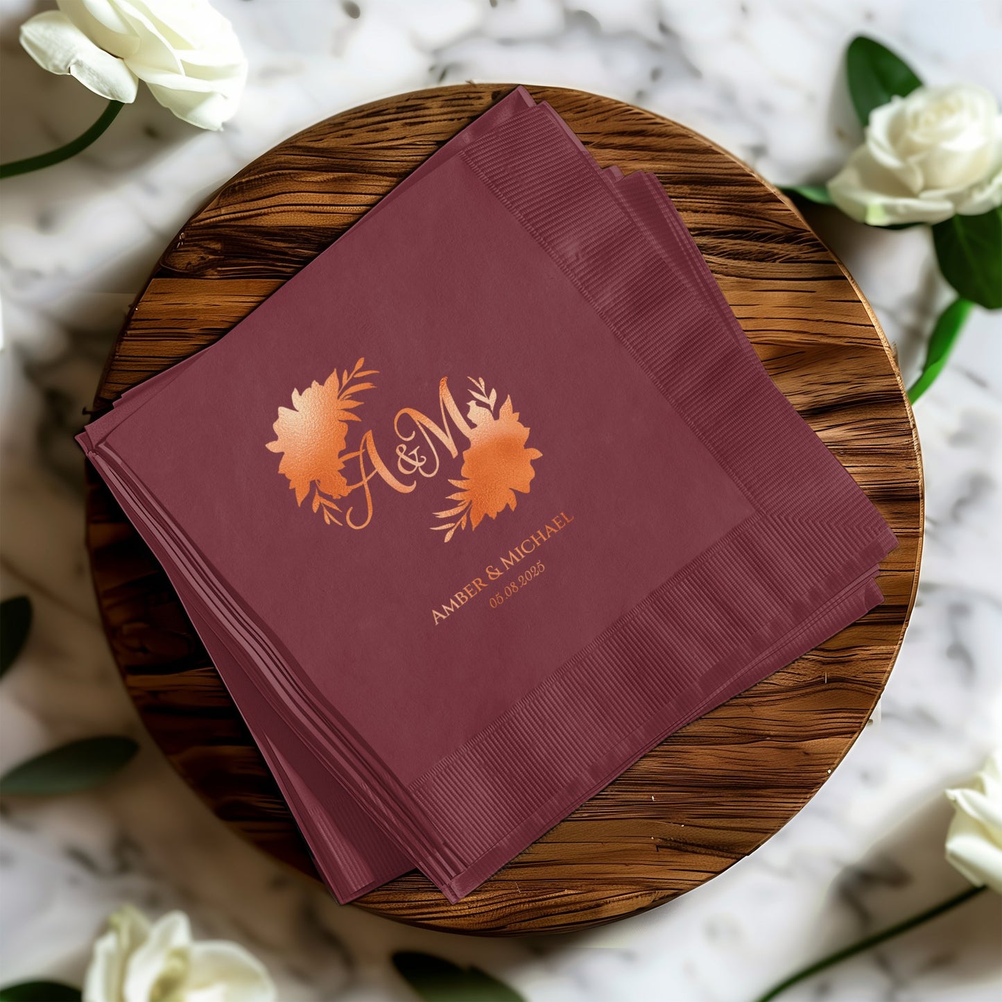 Personalized Wedding Initials Design Napkin product