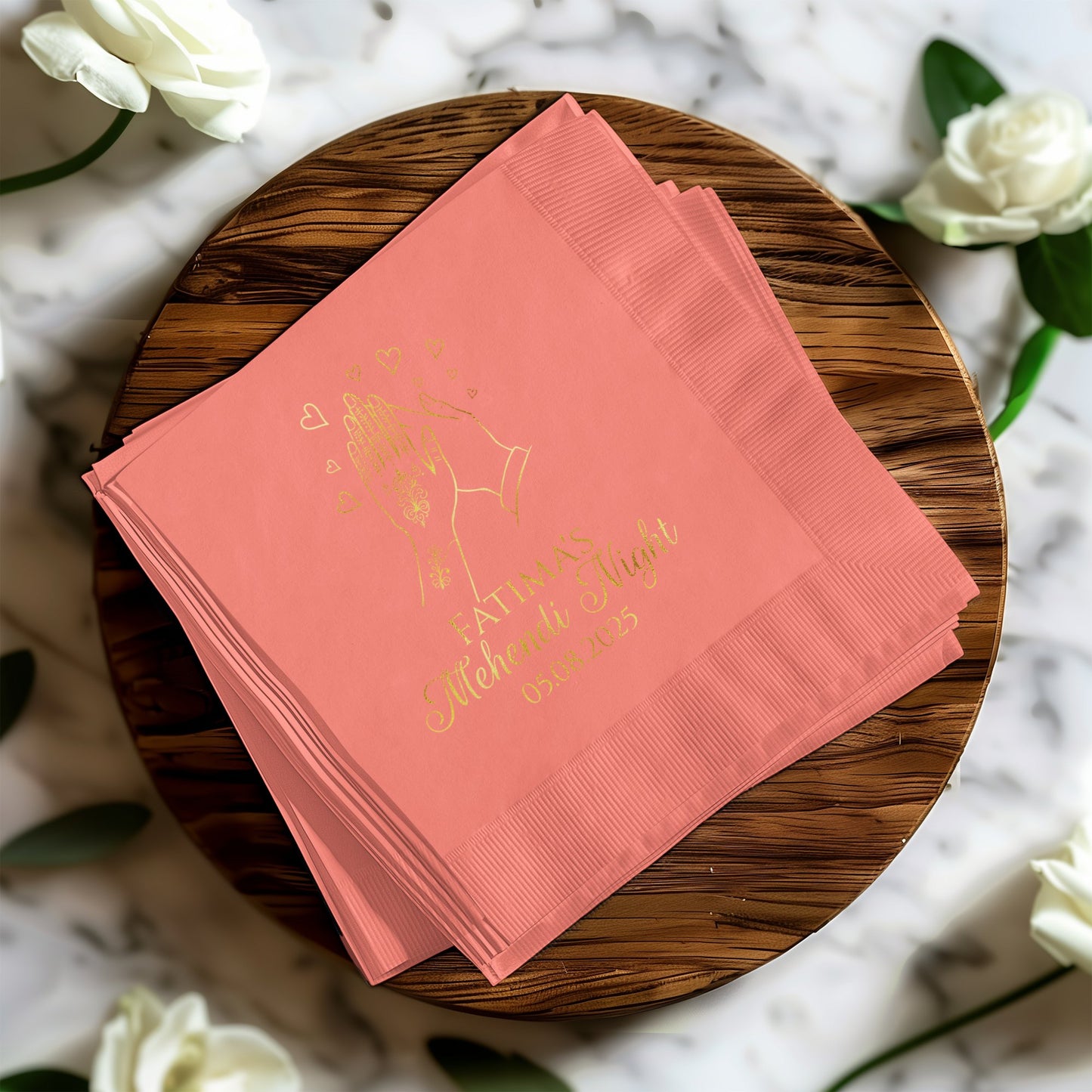 Personalized Wedding Date Custom Paper Napkins product type