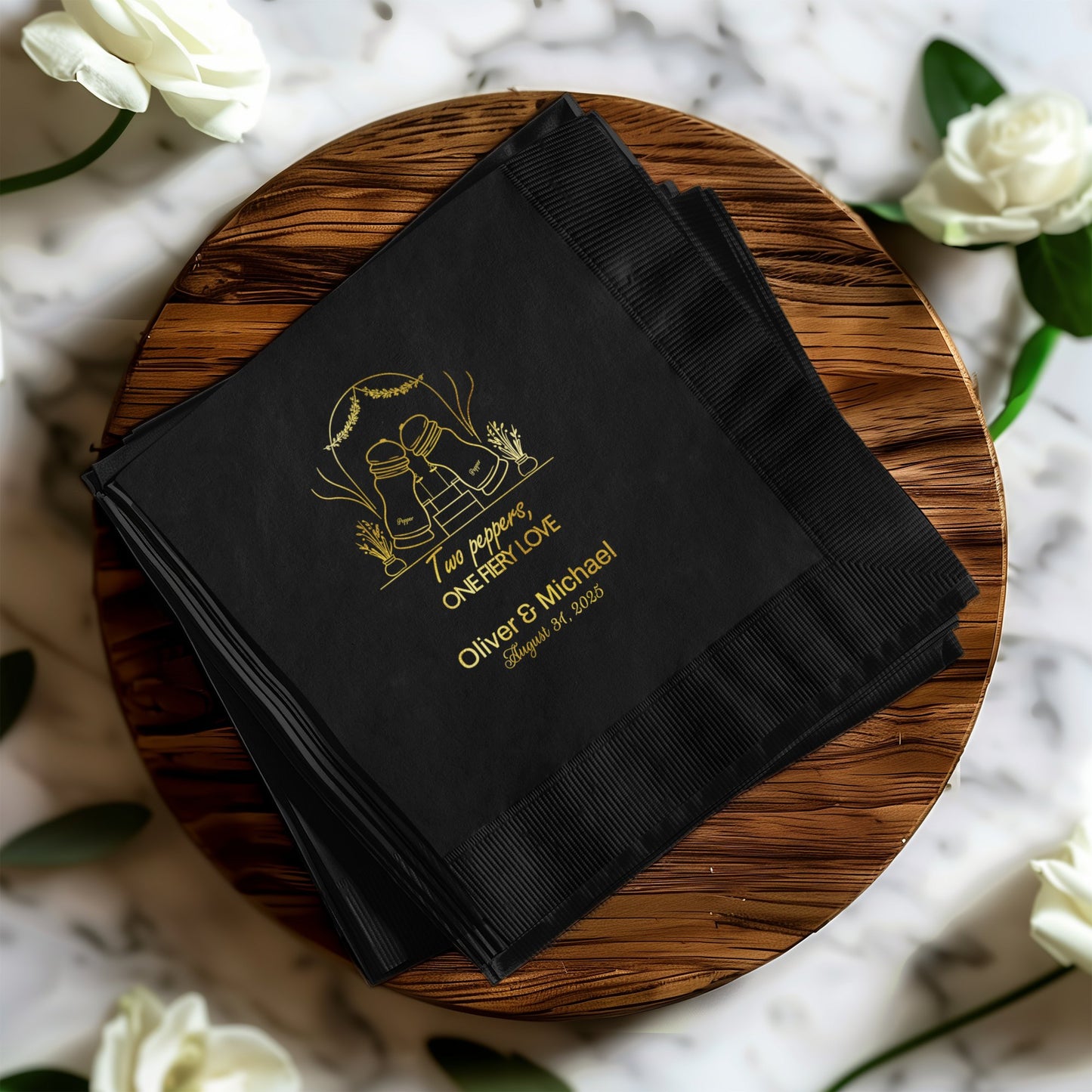 Personalized One Year More Anniversary Napkin product type