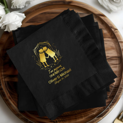 Personalized Wedding Napkins Elegant Custom Product