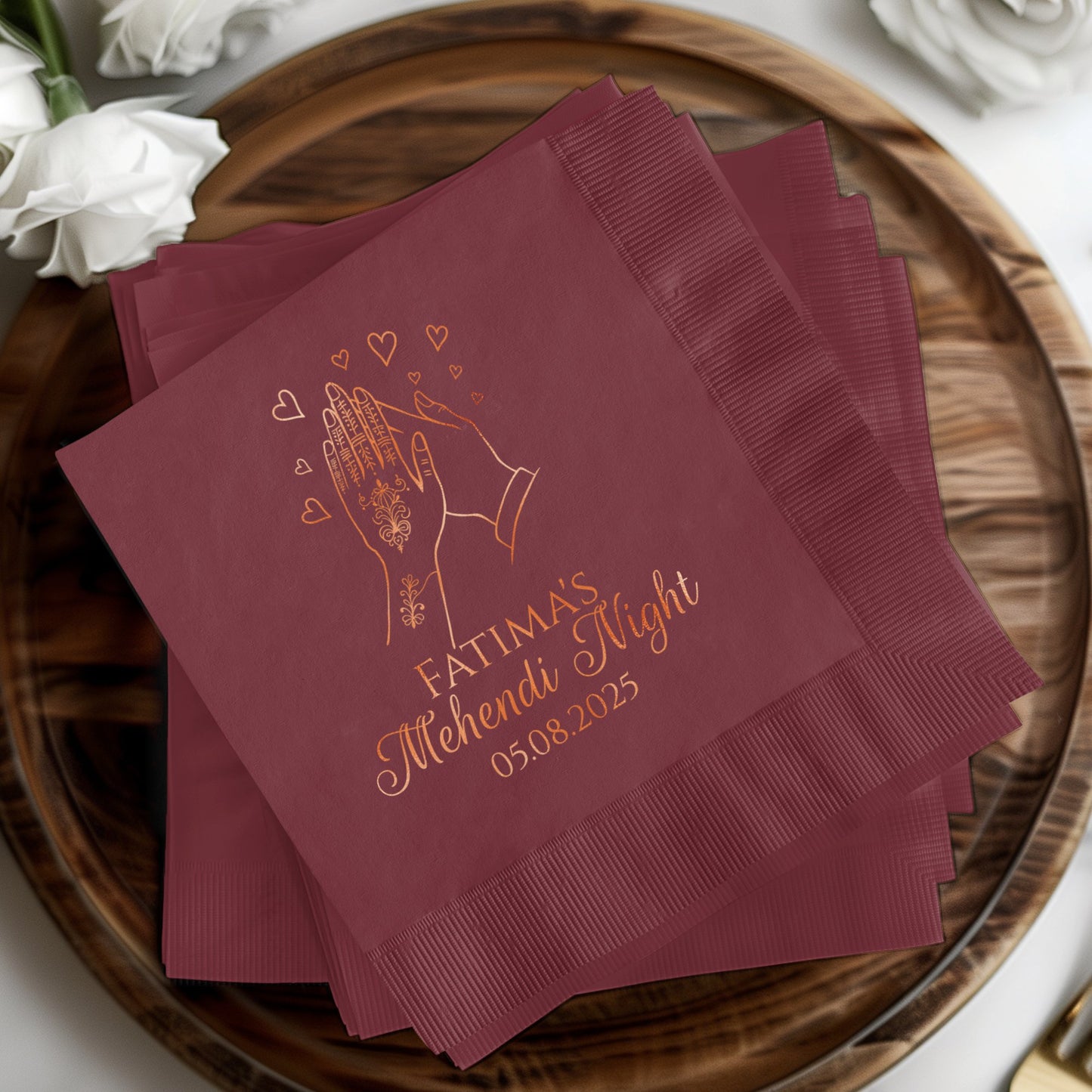 Personalized Mehendi Night Napkins for Special Event product