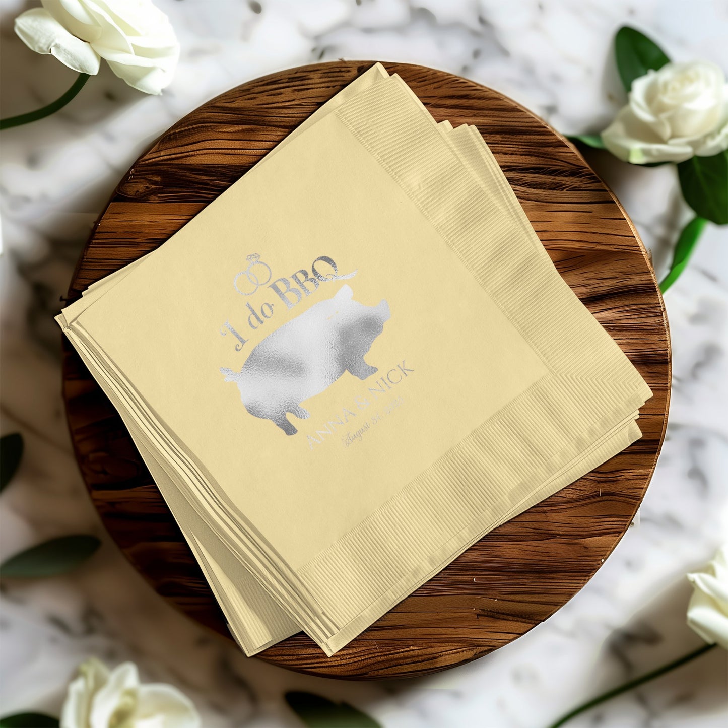 I Do BBQ Personalized Wedding Event Napkins product