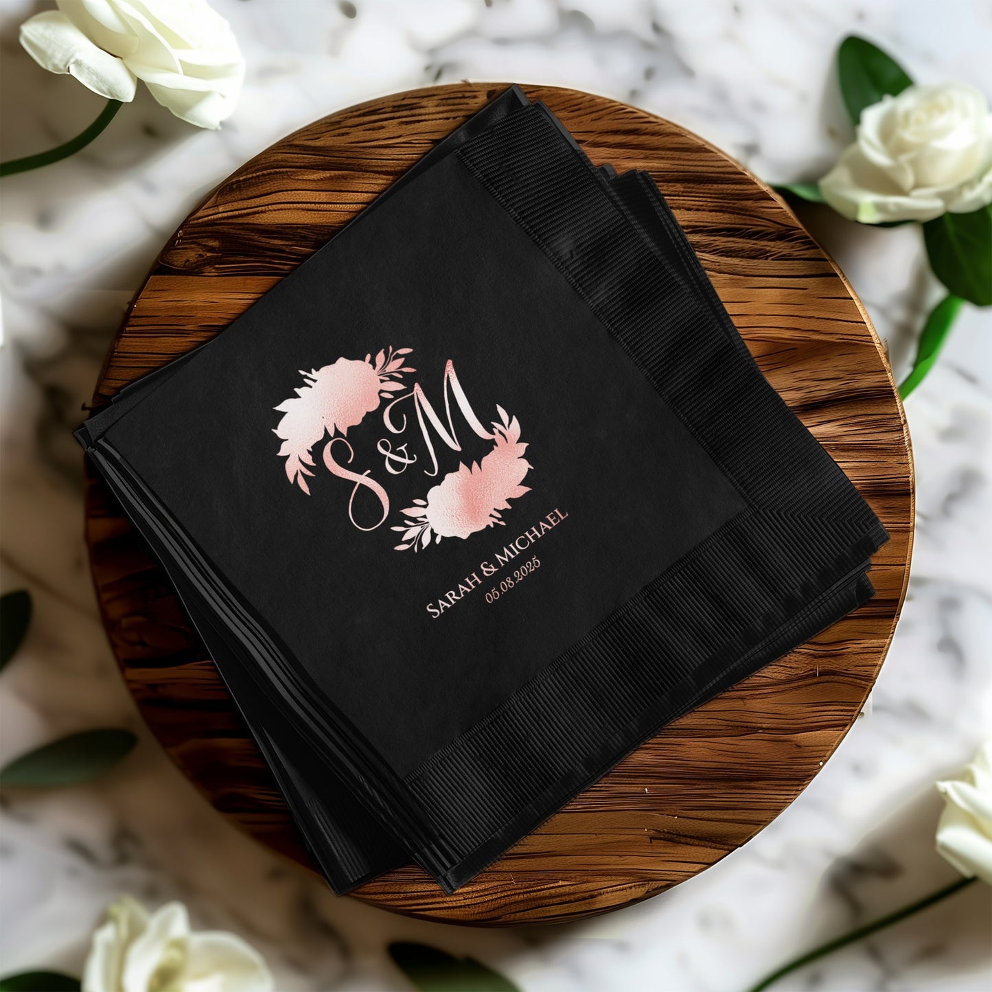 Personalized Elegant Monogrammed Wedding Napkin product