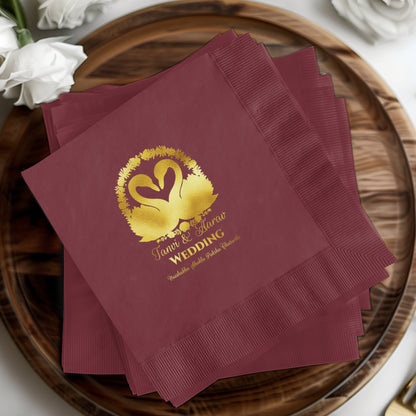 Elegant Custom Printed Wedding Napkin Product