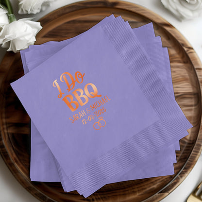 I Do BBQ Custom Printed Wedding Event Napkin product