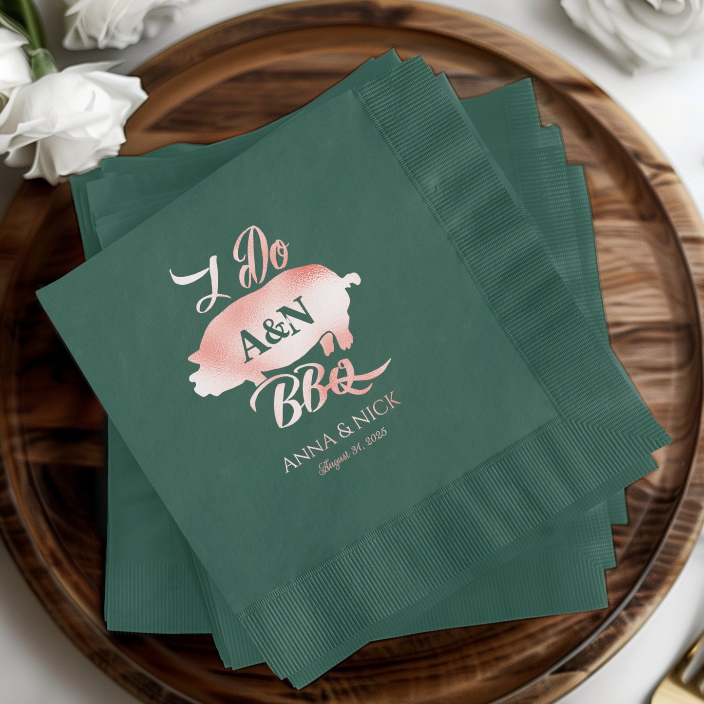 Customized Wedding I Do BBQ Celebration Napkins product