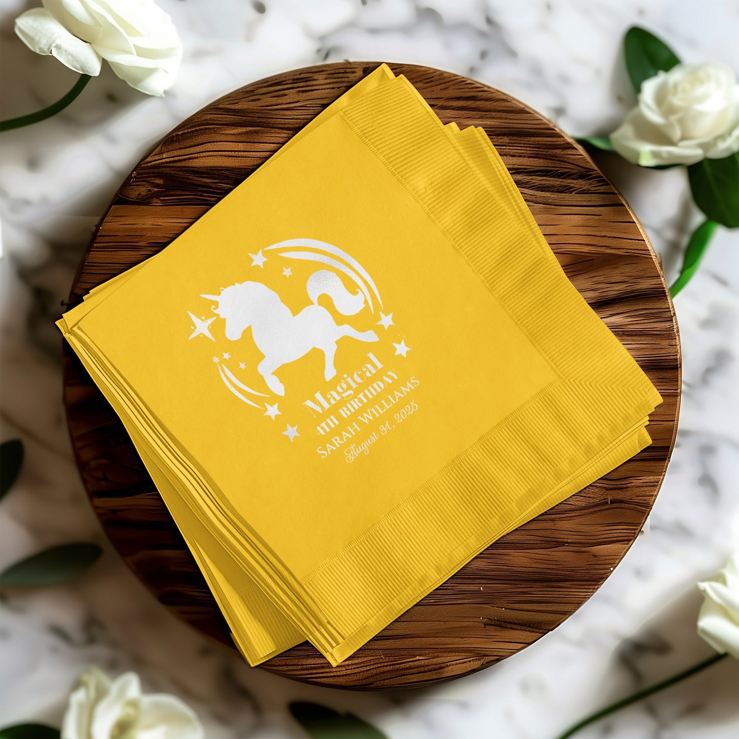 Magical Unicorn Personalized Napkins product