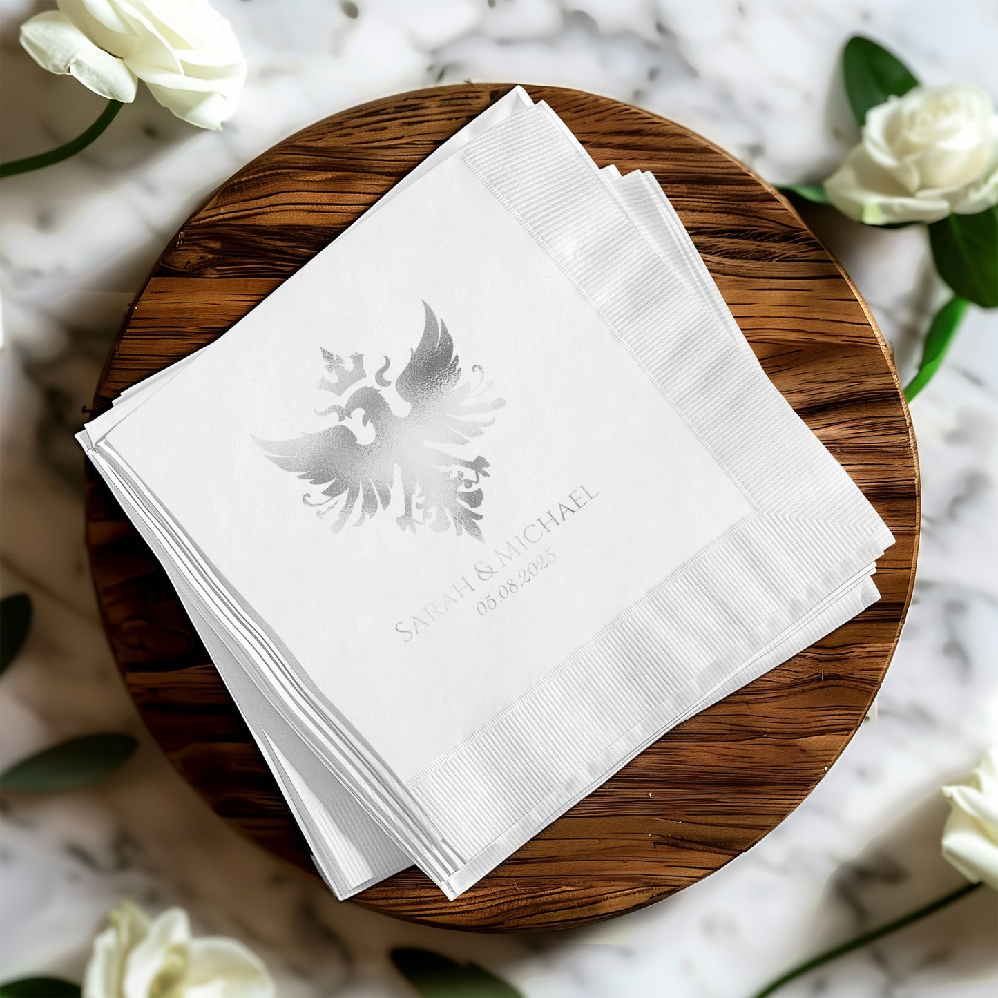 Elegant Personalized Wedding Napkins Special Event product