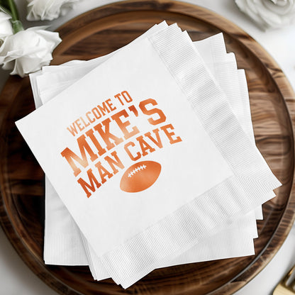 Welcome to Mike's Man Cave Paper Napkins product