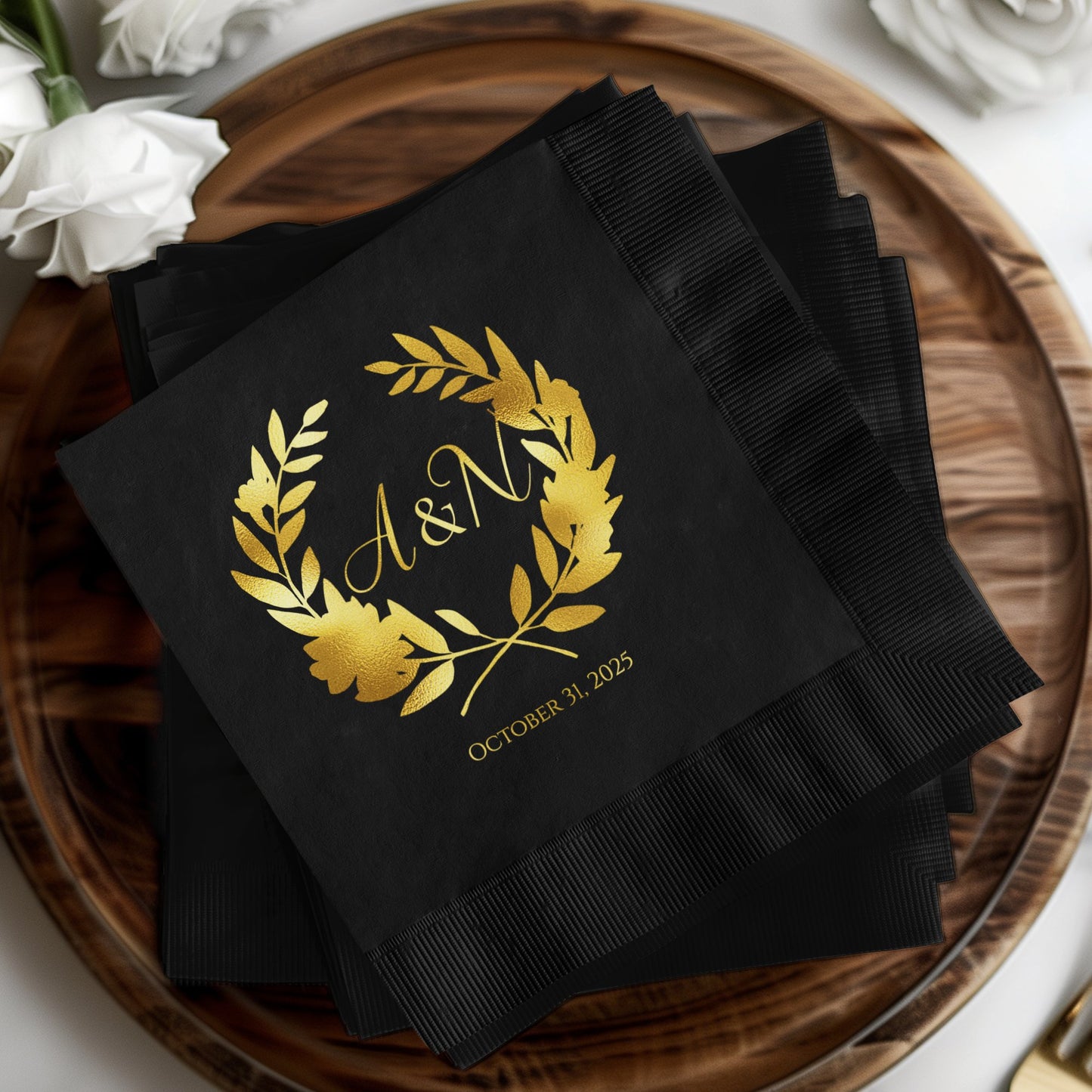 Personalized Wedding Monogram Custom Napkins product type