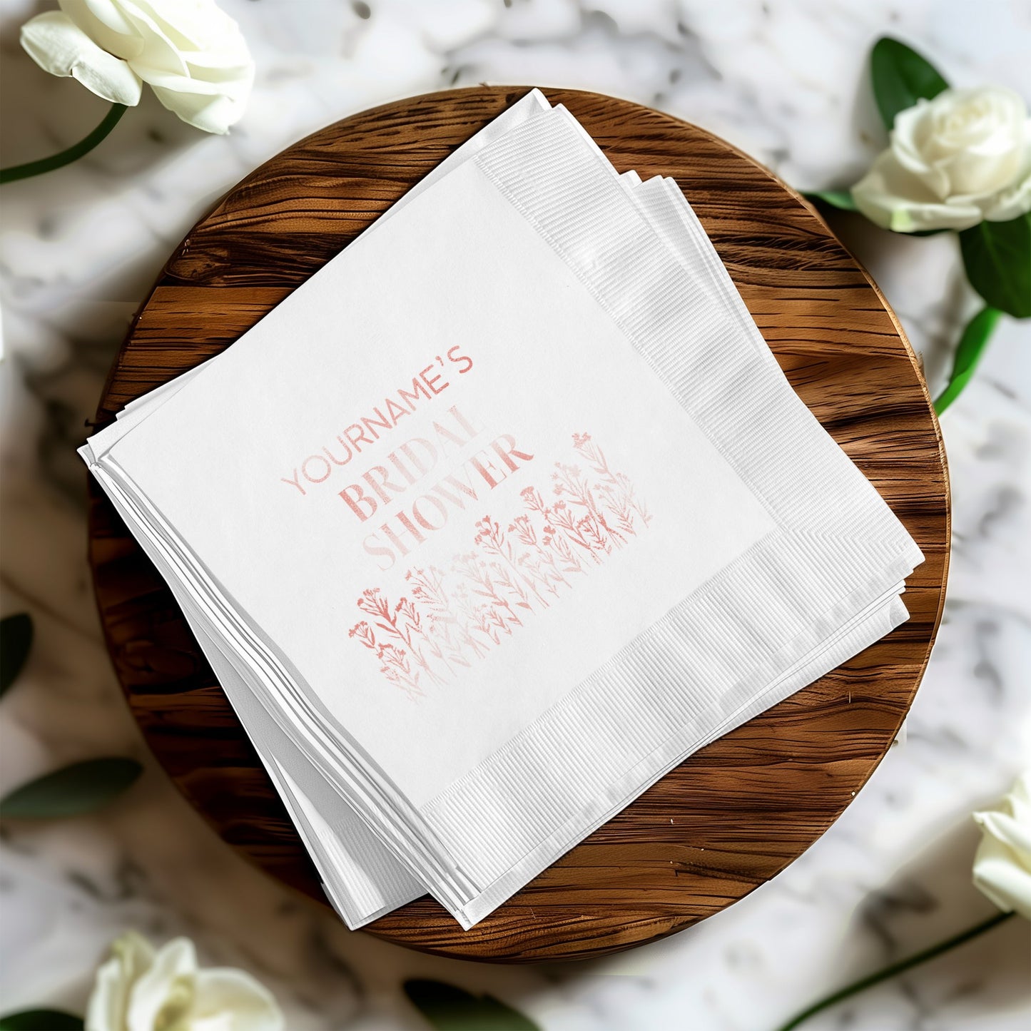Personalised Bride Shower Napkins Custom Printed product type
